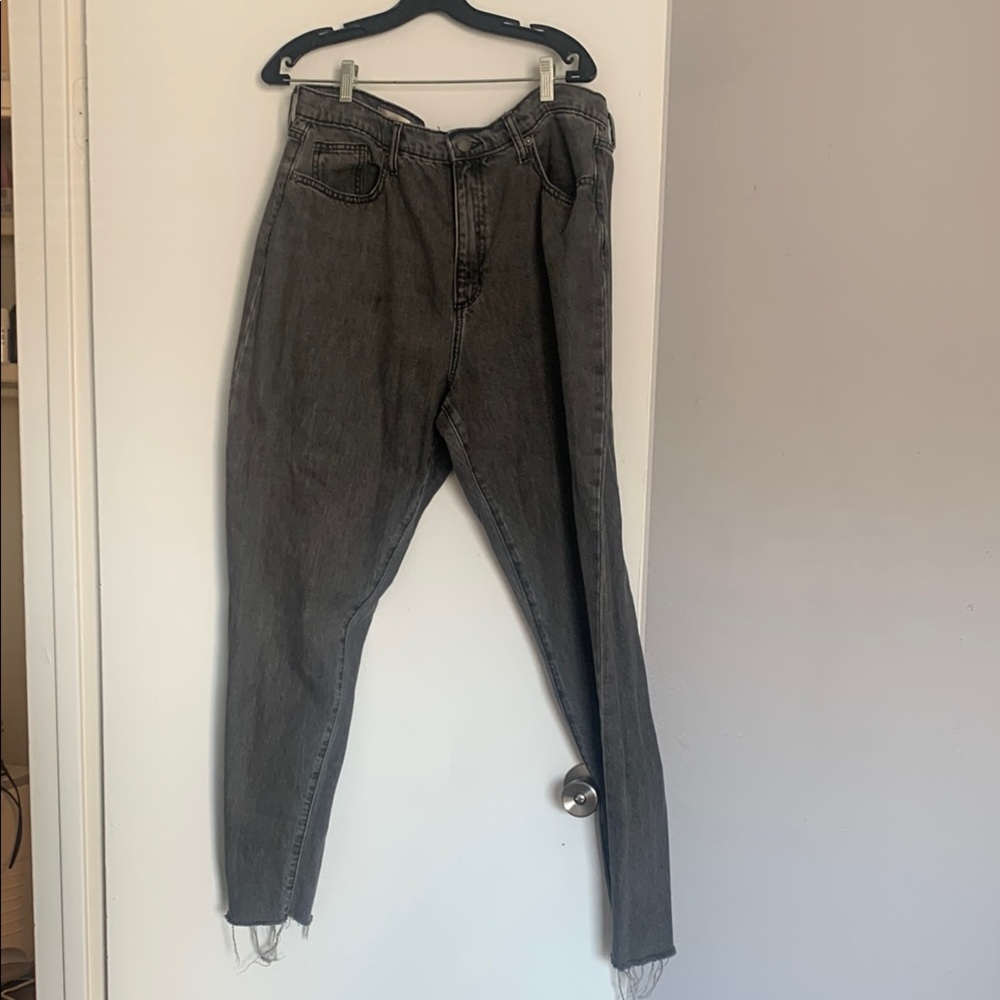 Women's High-Waisted Gray Jeans